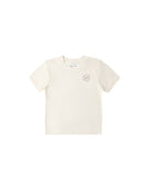 White short sleeve rash-guard with logo
