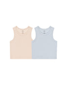 ribbed tank pastel pink and blue 