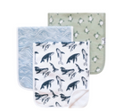 set of three burp cloths ocean themed 