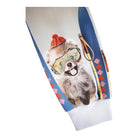 sleeve design with a dog wearing goggles and a hat 