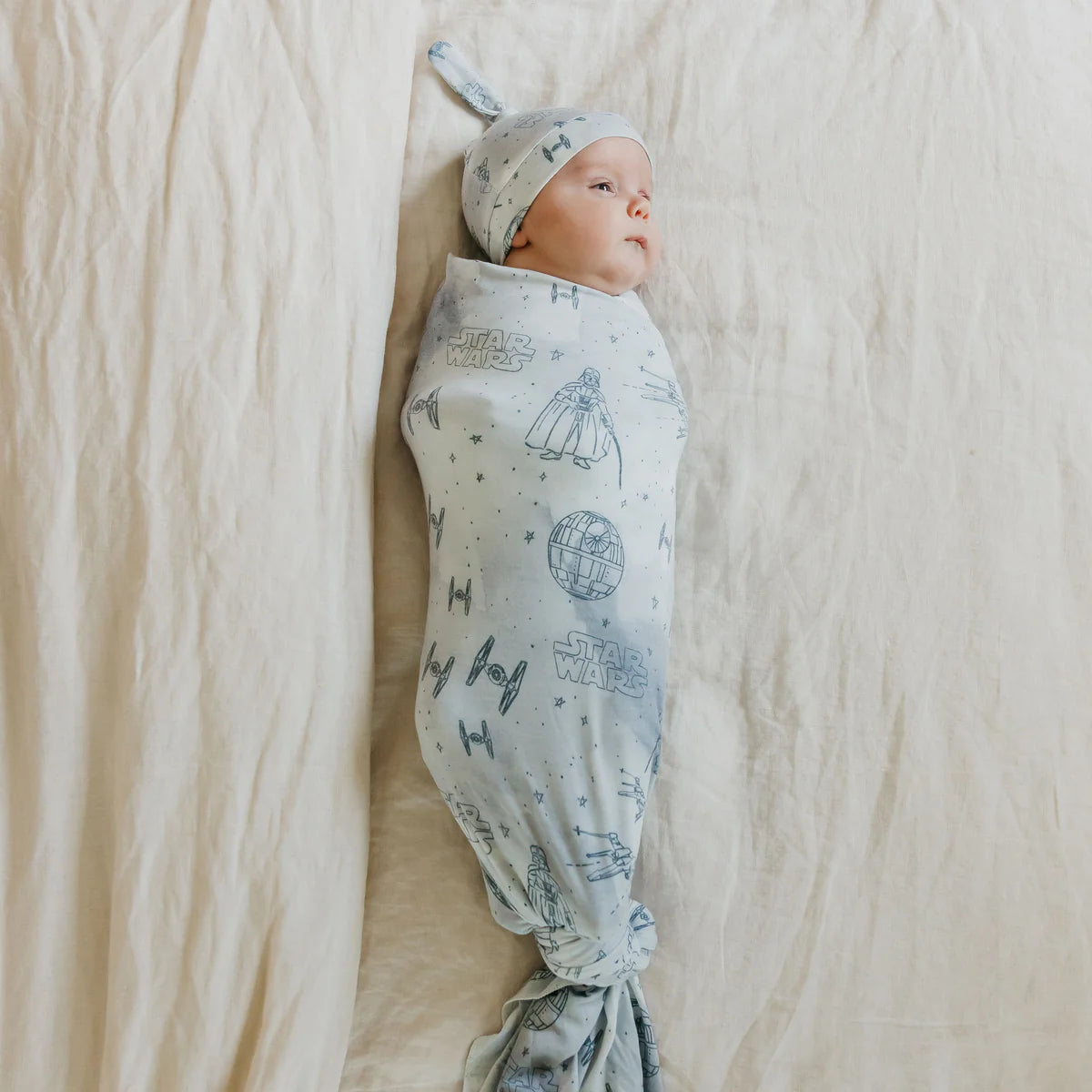 star wars themed knit swaddle blanket 