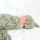 Saranoni green mudcloth swaddle
