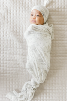 swaddle for babies with construction tools and trucks pattern 