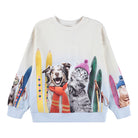 Sweatshirt with a dog and cat design on a white background