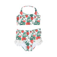 Load image into Gallery viewer, girls strawberry two piece swim suit
