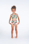 Load image into Gallery viewer, girls strawberry high waisted two piece swimsuit
