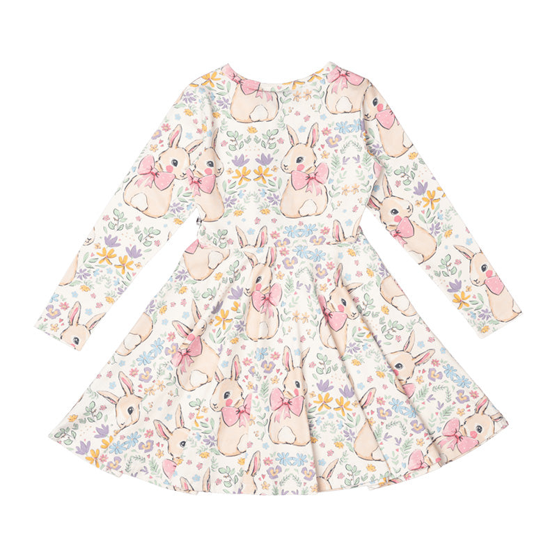 Girls Floral Bunny Dress