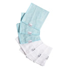 white and blue copper pearl wash cloths