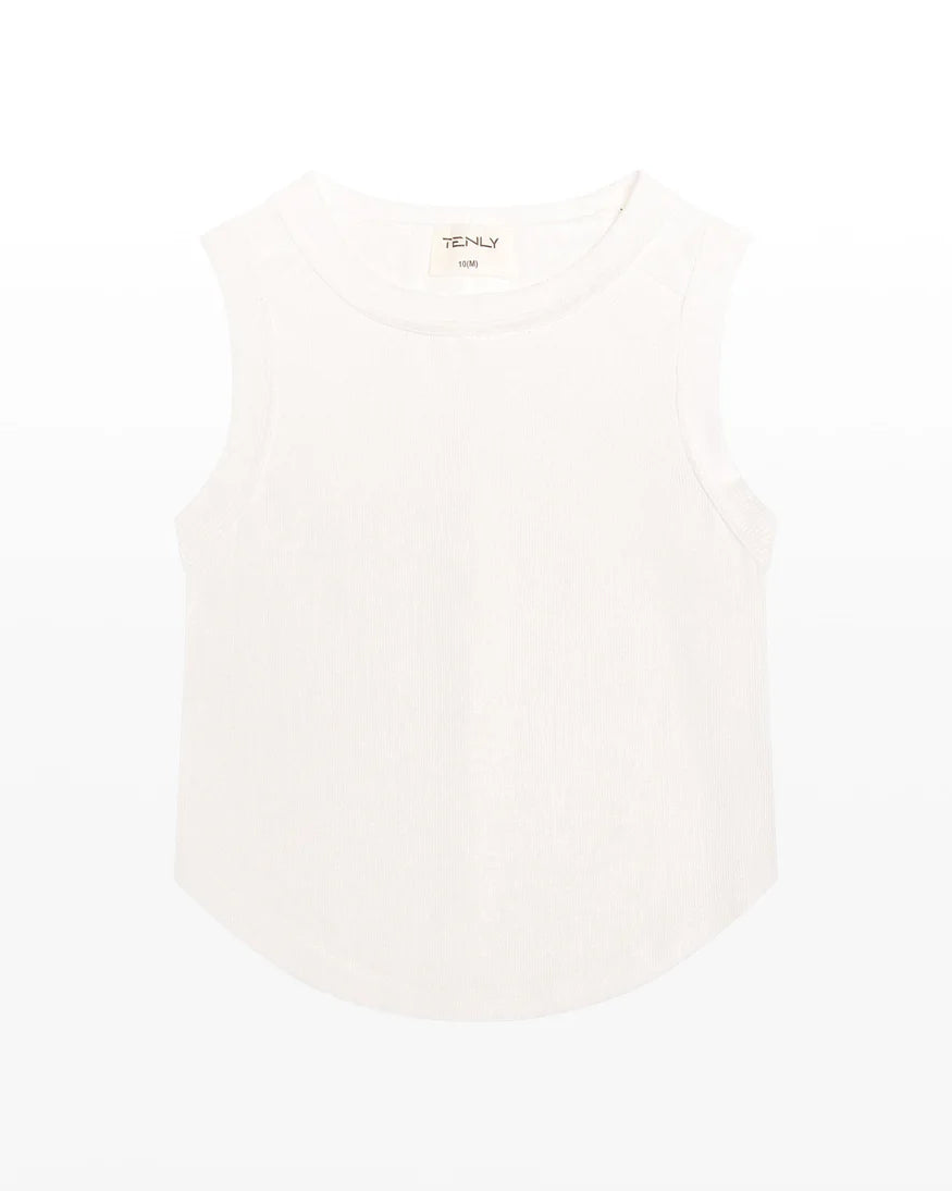 white ribbed tank top 