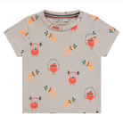 veggies working out on baby t shirt