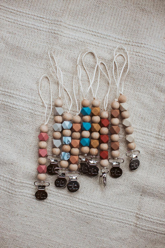 Petite Maya Pacifier Clip - Masala