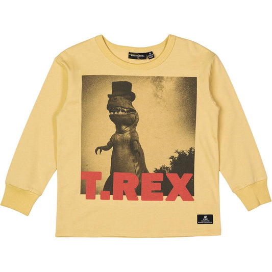 T-Rex Long Sleeve Boxy Fit T-Shirt - Yellow