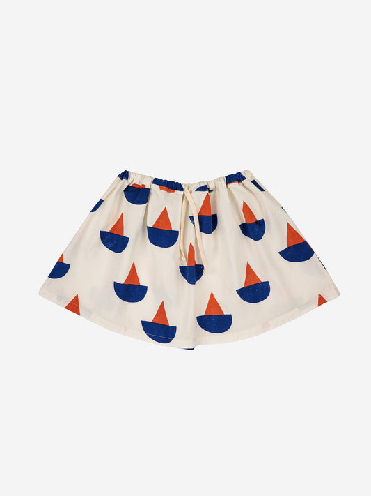 Woven Skirt - Sail Boat All Over