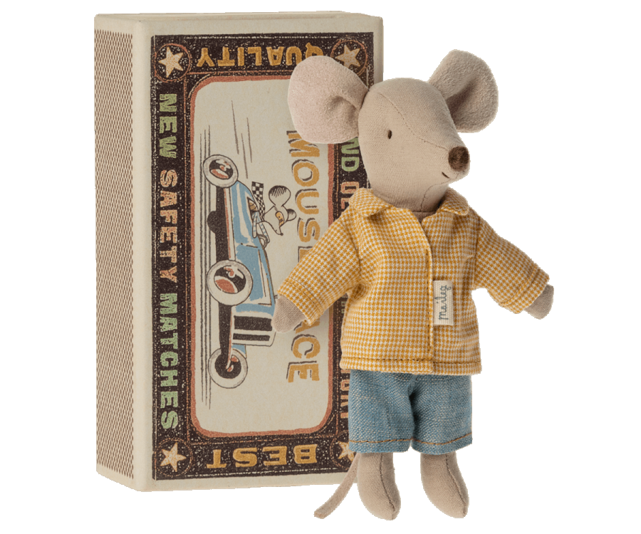 Big Brother Mouse in Box - Blue Shorts and Yellow Top