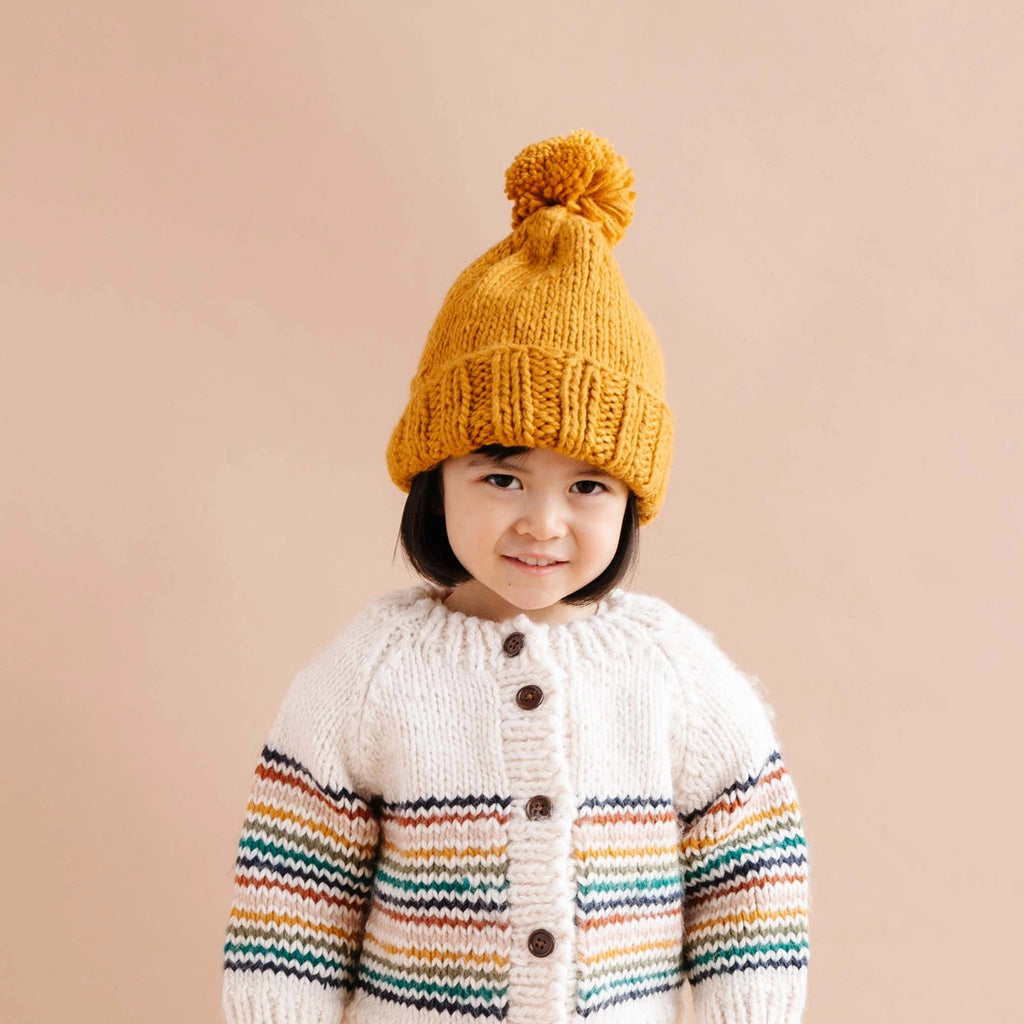 Classic Pom Hat - Mustard