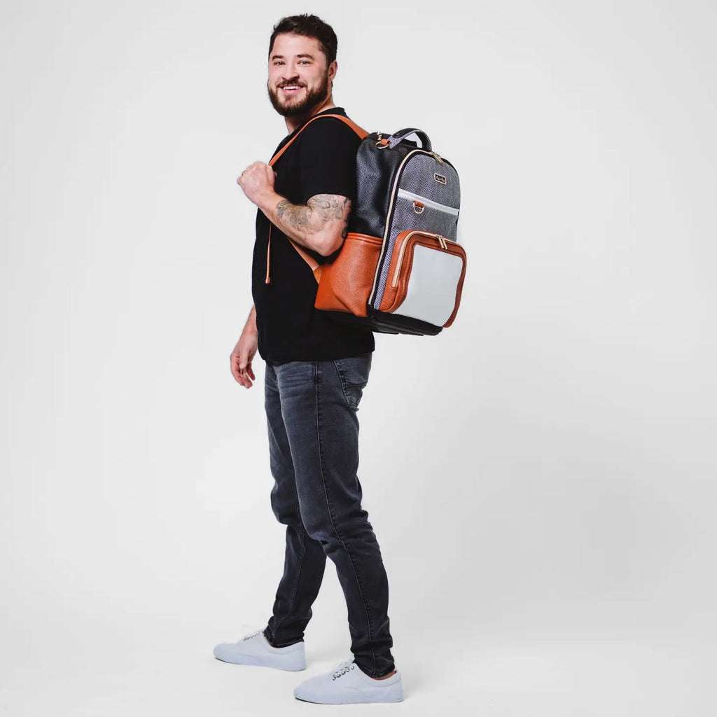 Boss Plus Diaper Bag Backpack - Coffee and Cream