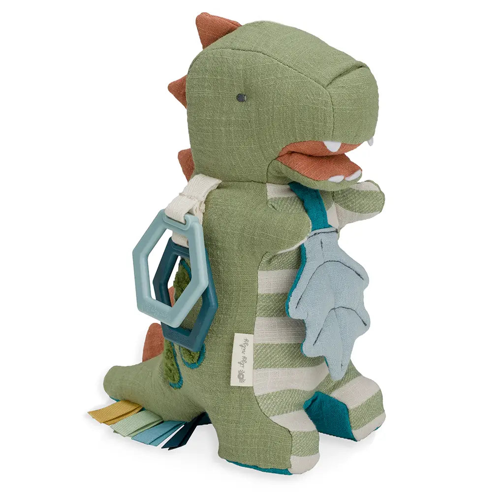 Bitzy Bespoke Link & Love Activity Plush with Teether Toy - Dino