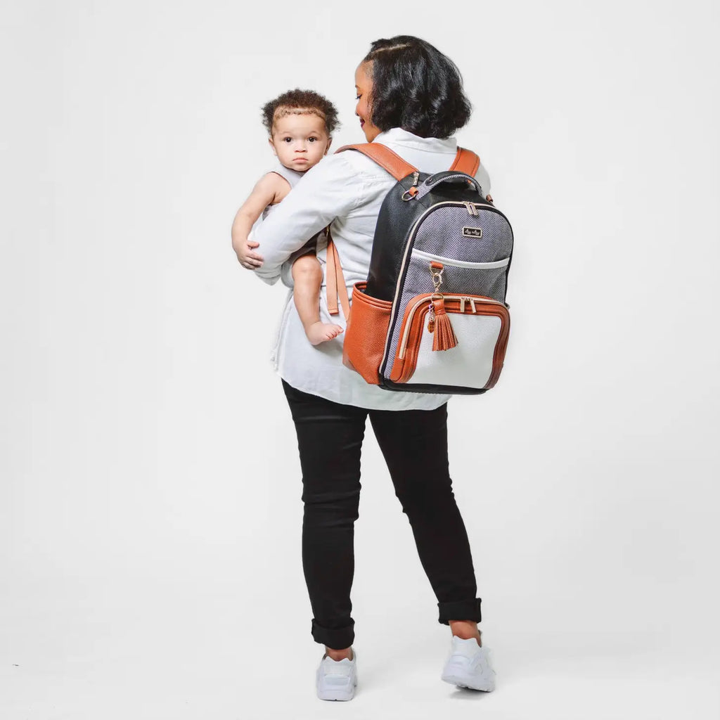 Boss Plus Diaper Bag Backpack - Coffee and Cream