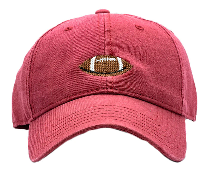 Kids Football Baseball Hat - Weathered Red