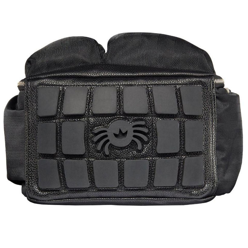 Boss Diaper Bag Backpack - Black Herringbone