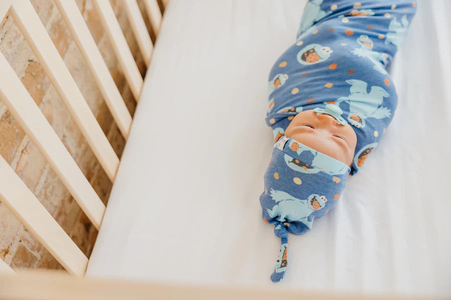 Knit Swaddle Blanket - Cookie Monster