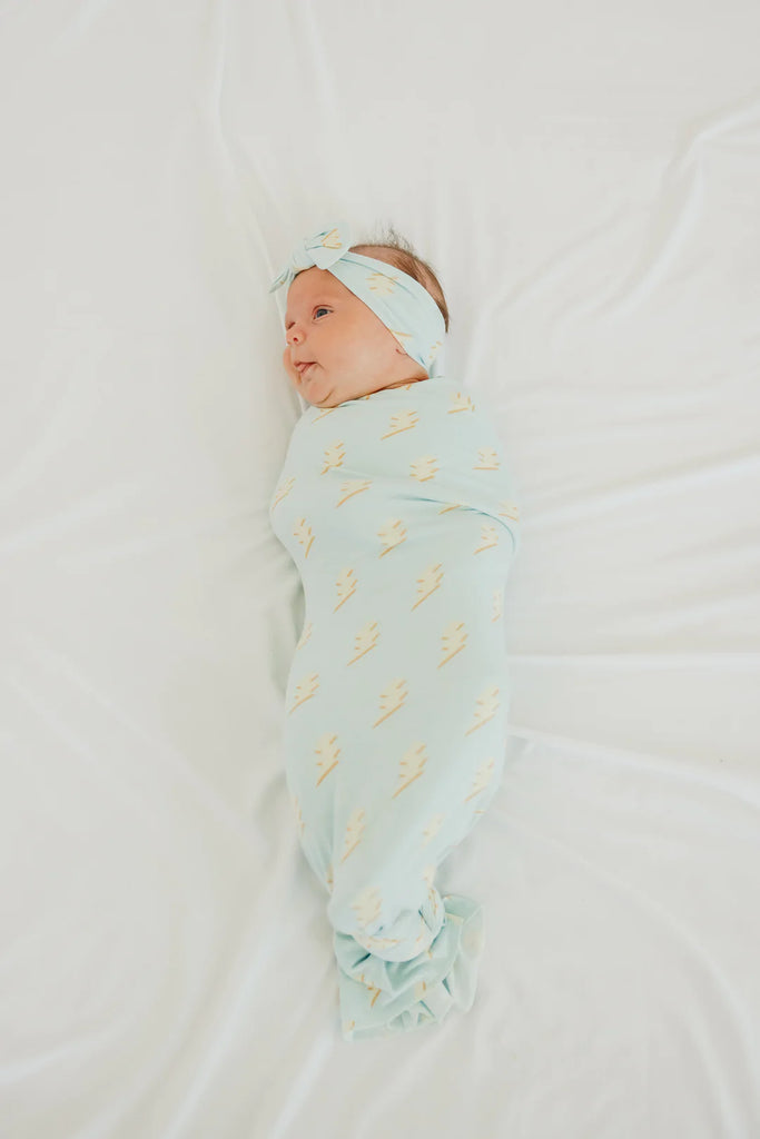 Knit Swaddle Blanket - Bolt