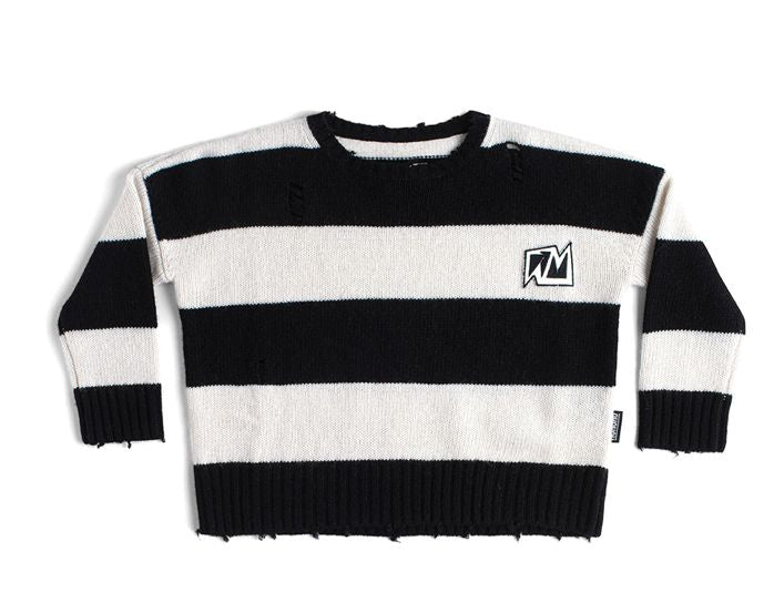 Striped Knit - Black/White