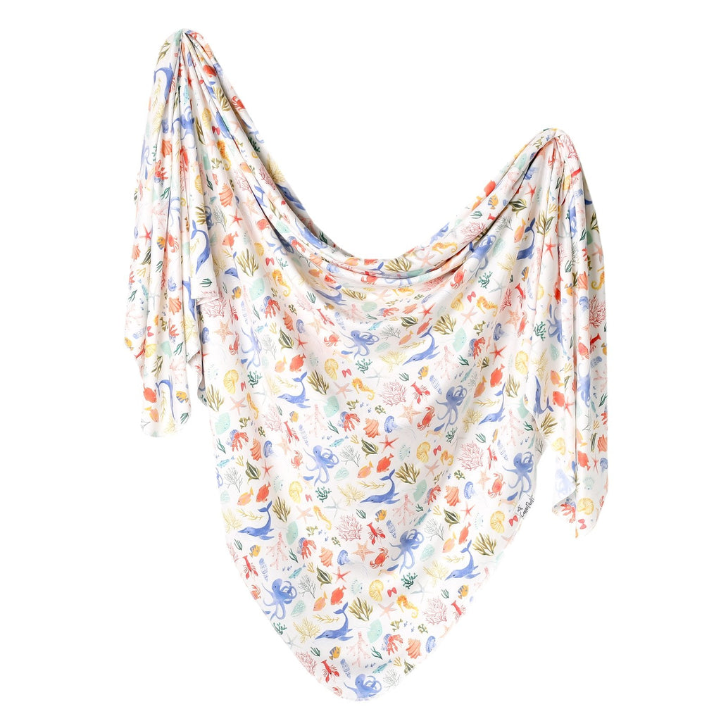 Knit Swaddle Blanket - Nautical