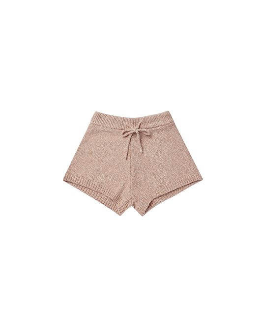Knit Shorts - Heathered Rose