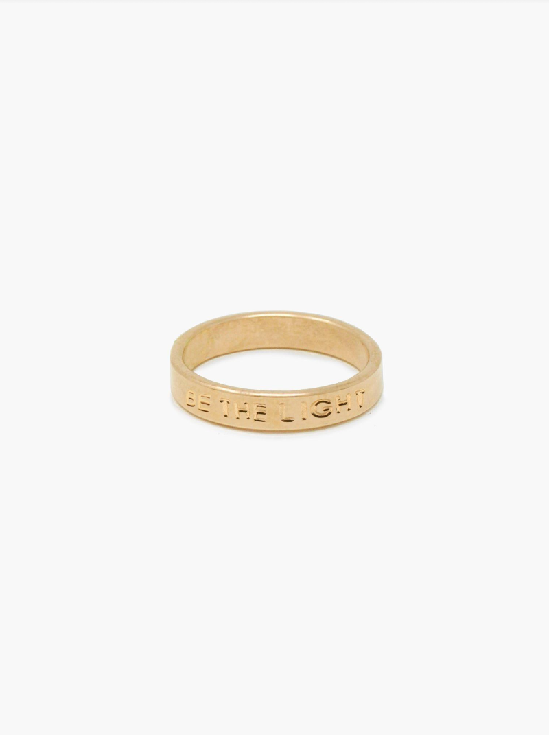 Be the Light Gold Ring