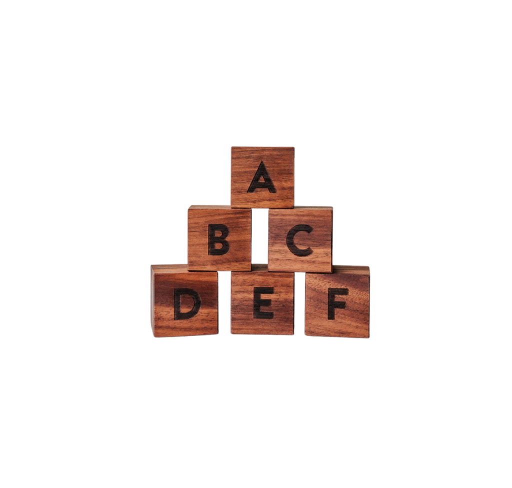 Modern Wooden Alphabet Blocks