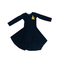 Load image into Gallery viewer, Long Sleeve Circle Dress with Banana Patch - Black

