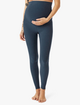 Load image into Gallery viewer, Spacedye Love the Bump Midi Maternity Leggings - Nocturnal Navy
