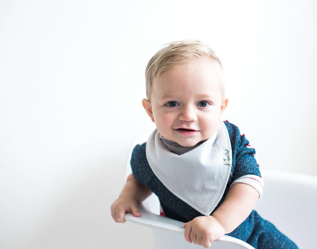 Bandana Bib Set (4 Pack) - Gray Basics