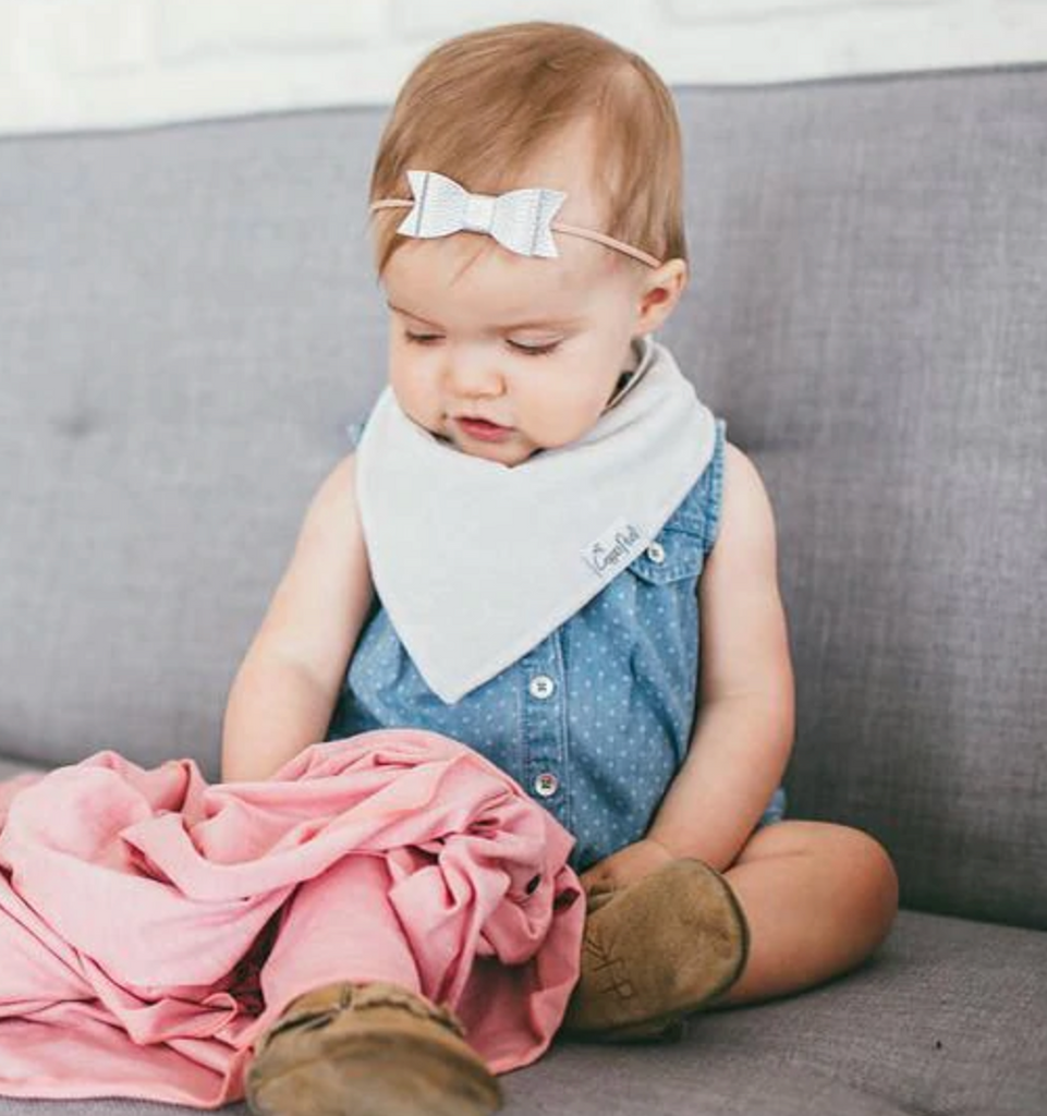 Bandana Bib Set (4 Pack) - Gray Basics