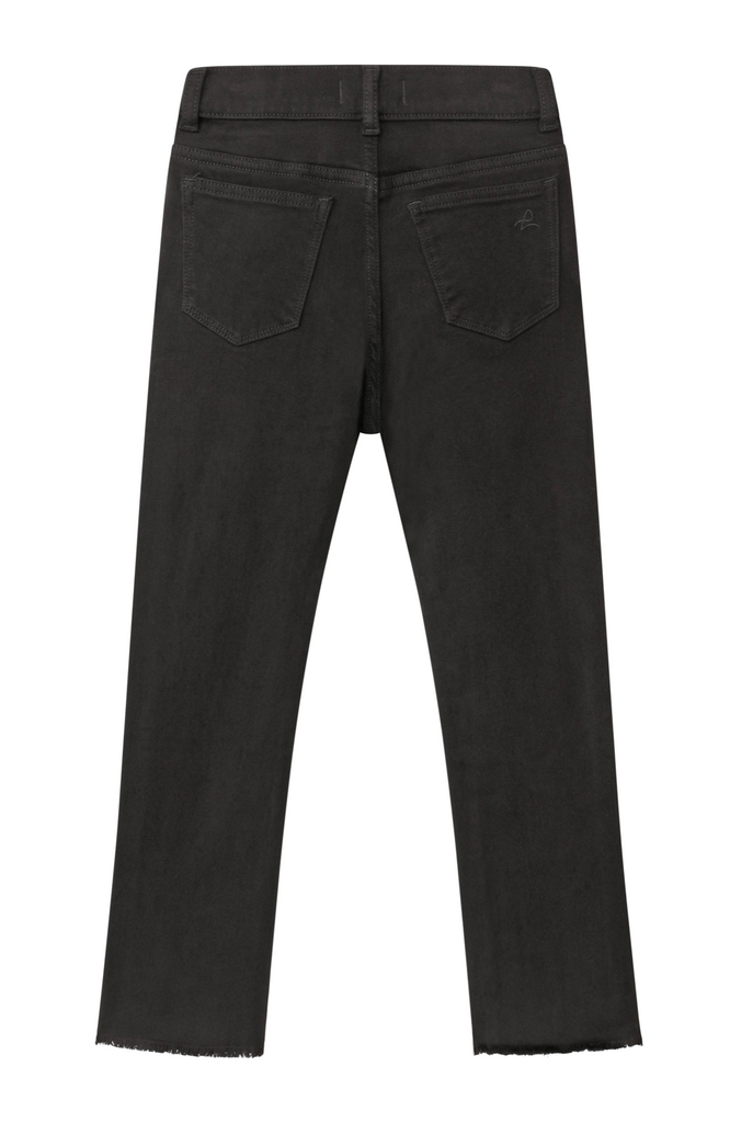 Emie High Rise Straight - Black Peached Raw