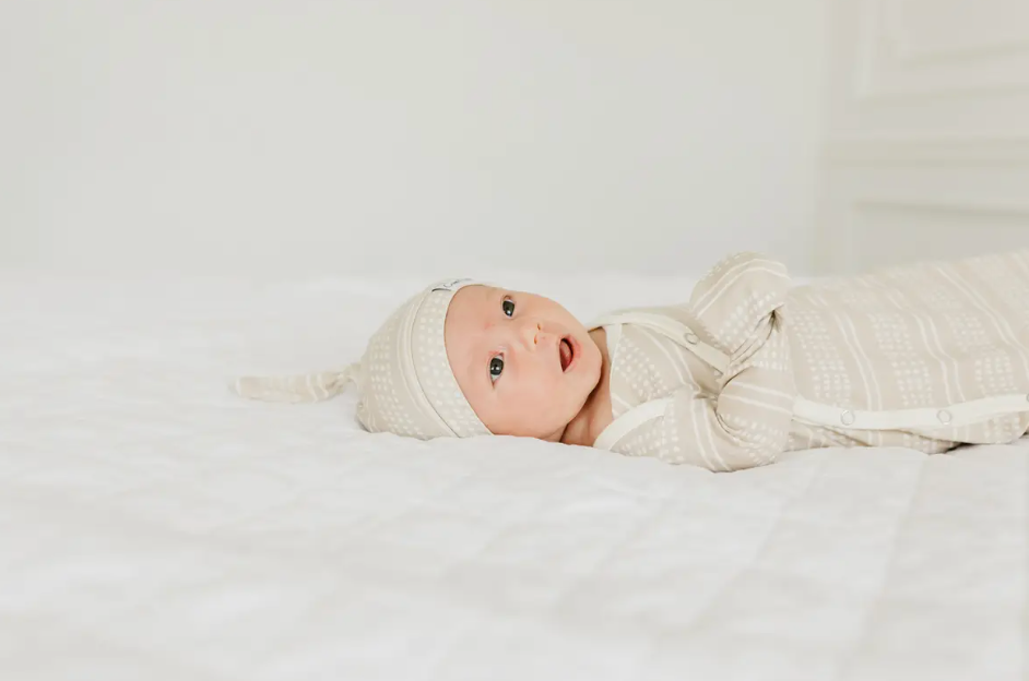 Newborn Knotted Gown - Clay