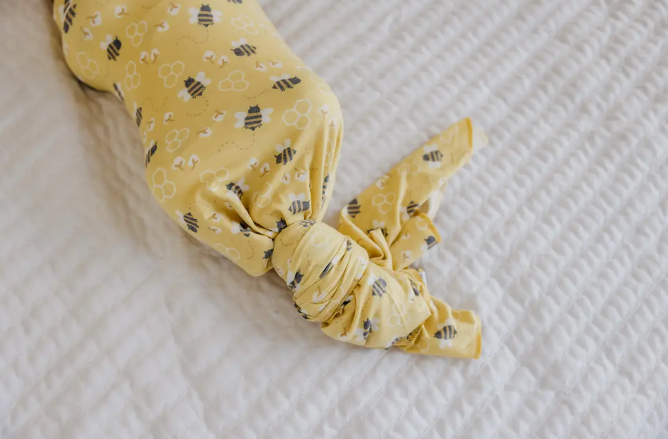Knit Swaddle Blanket - Honeycomb