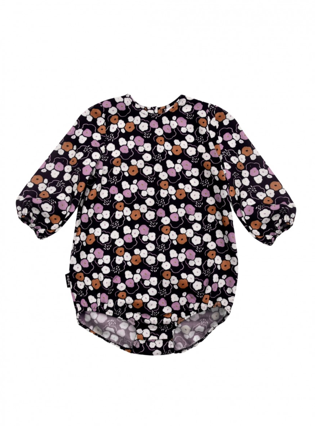 Bubble Romper - Floral with Black Background