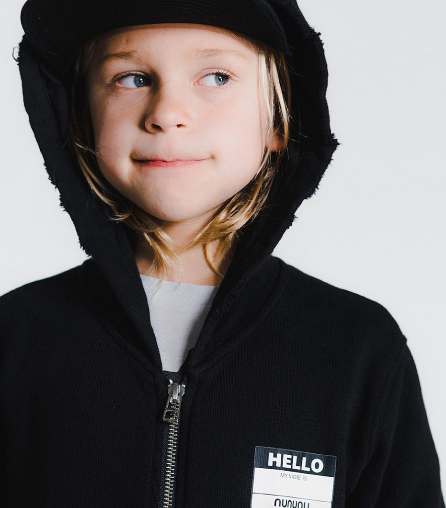 Kangaroo Zip Hoodie - Black