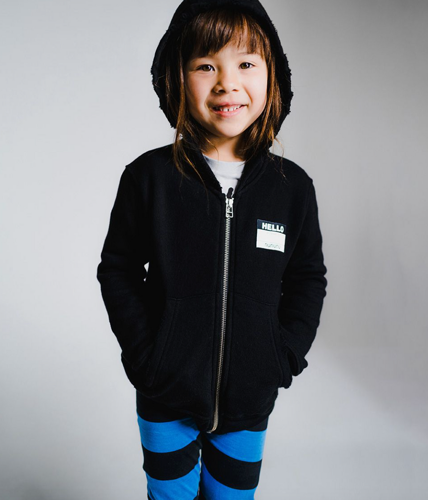 Kangaroo Zip Hoodie - Black