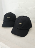 Load image into Gallery viewer, Mini Micro Gold Hardware Hat - Black
