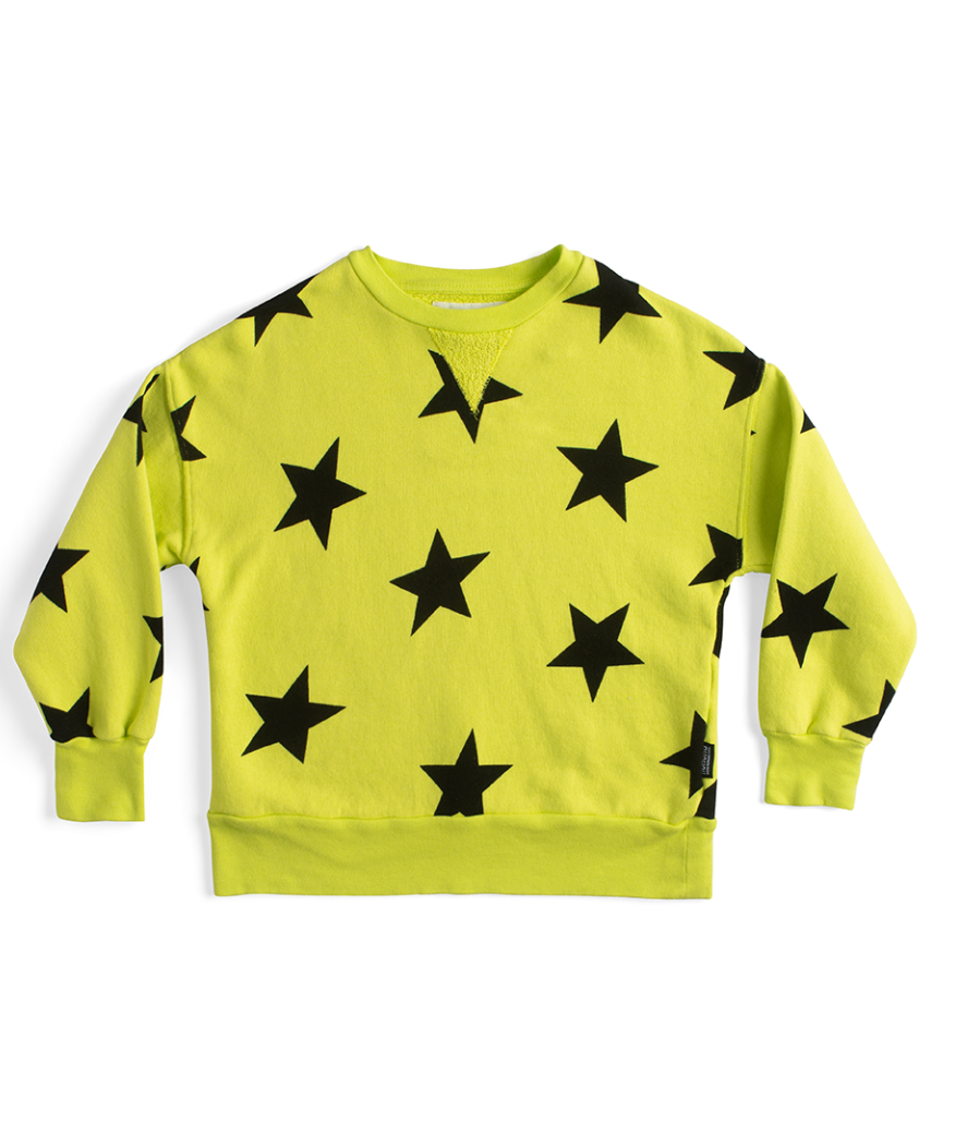 Star Sweatshirt - Hot Yellow