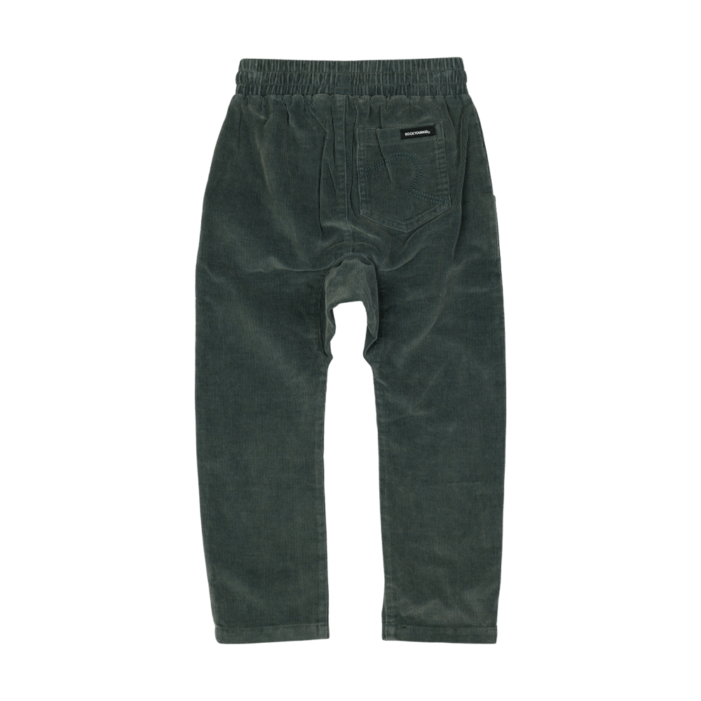 Cord Slouch Pant - Green Wash