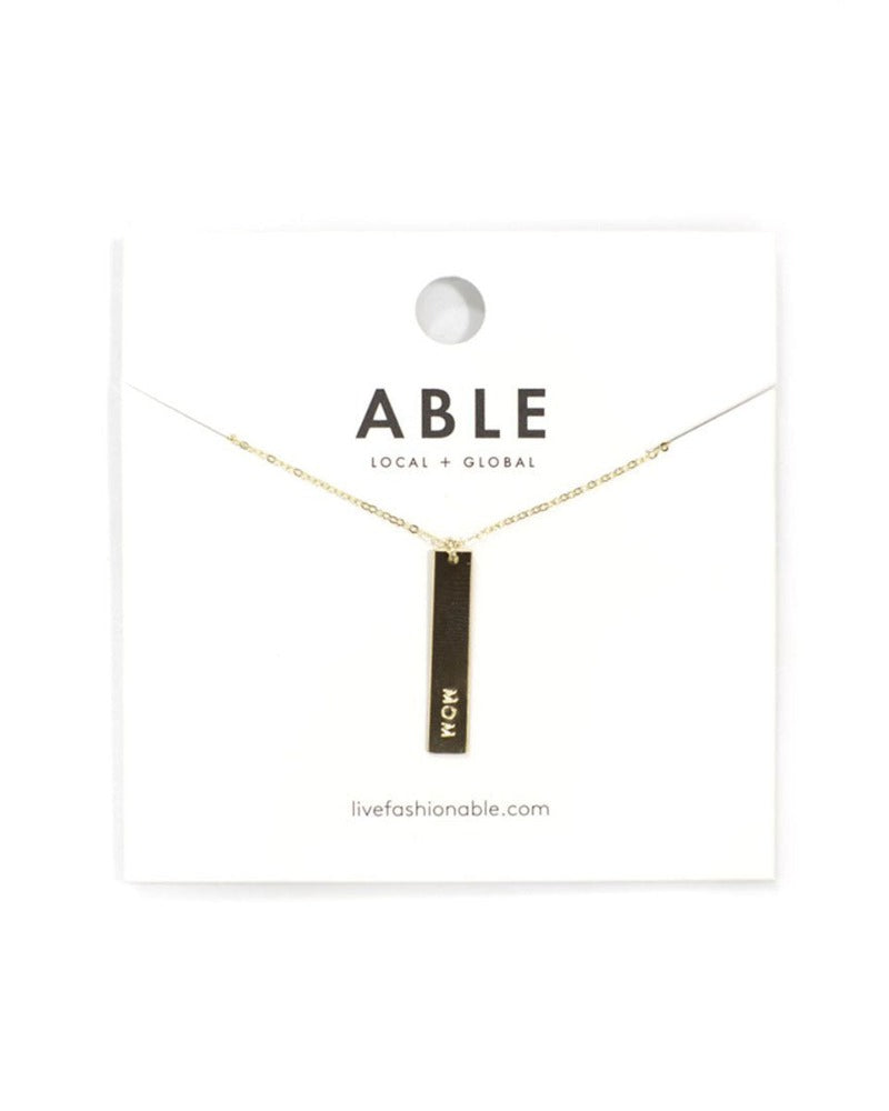 ABLE Citadel Necklace - MOM stamp Jewelry ABLE 