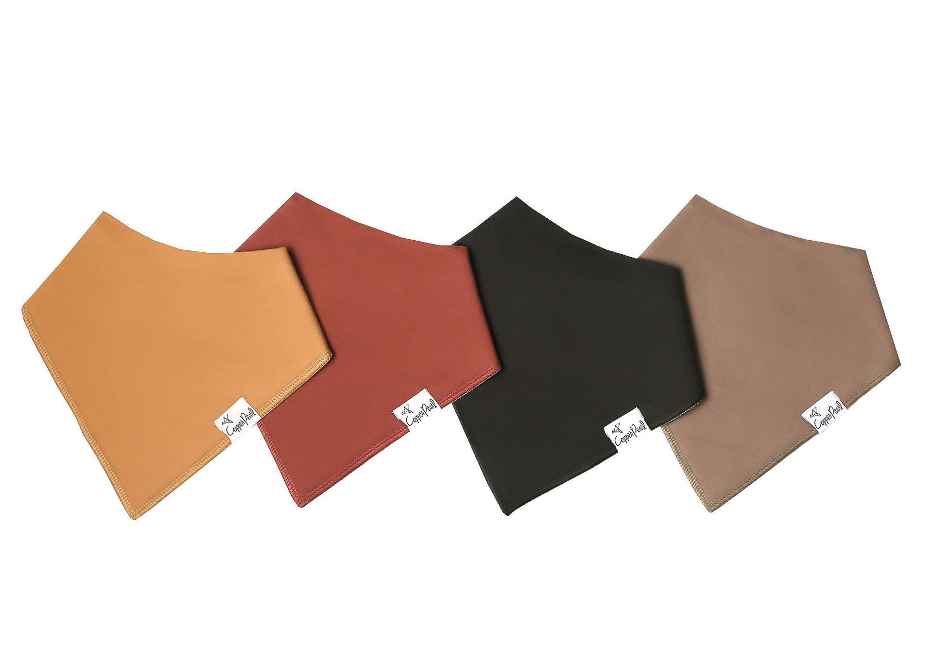 Bandana Bib Set (4 Pack) - Dune Baby Essentials Copper Pearl 