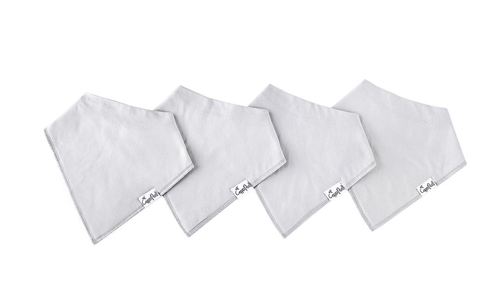 Bandana Bib Set (4 Pack) - Gray Basics Baby Essentials Copper Pearl 