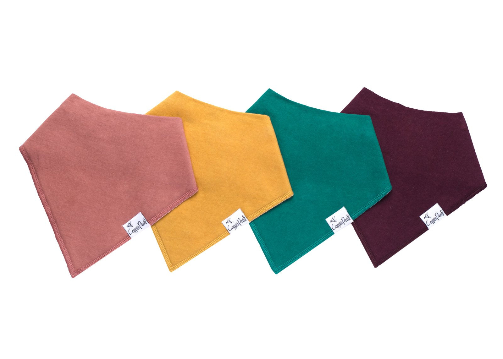 Bandana Bib Set (4 Pack) - Jade Baby Essentials Copper Pearl 