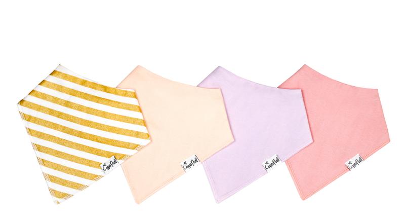Bandana Bib Set (4 Pack) - Sweetheart Baby Essentials Copper Pearl 