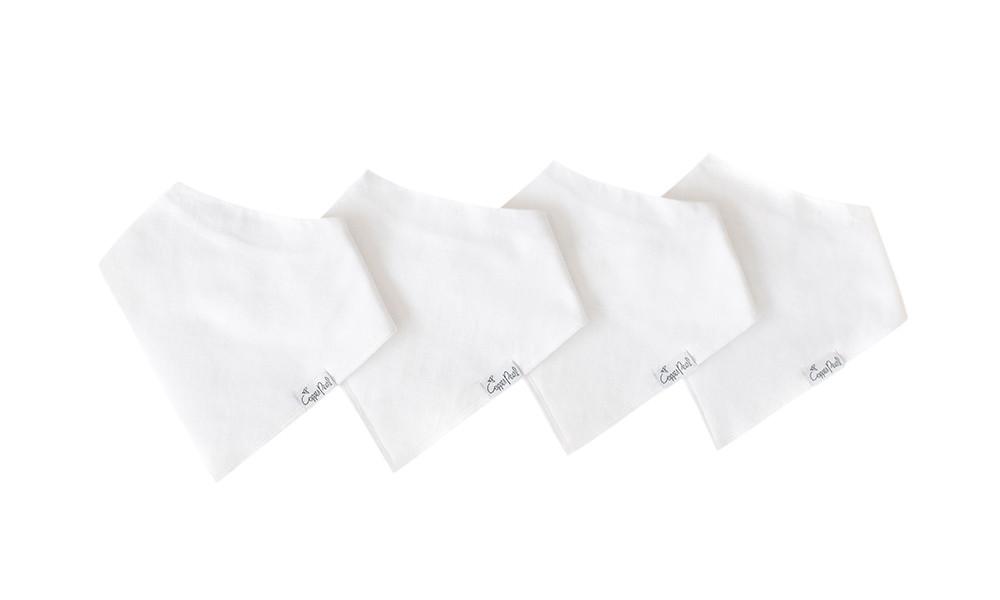 Bandana Bib Set (4 Pack) - White Baby Essentials Copper Pearl 